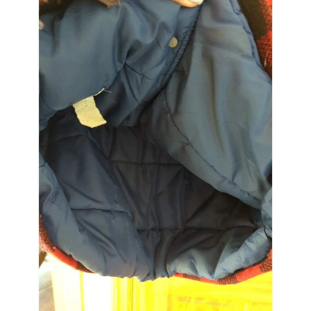 Vintage 60's Men Maine Guide‎ By Congress Wool Jacket Red Blue Plaid Size L